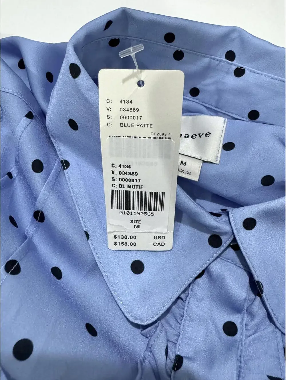 NWT Anthropologie Maeve Blue Polka Dot Cap-Sleeve Button Front Romper Siz Medium - Picture 6 of 9